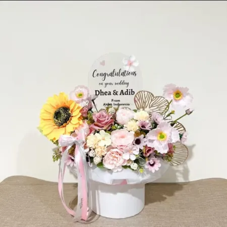 Bloom Box Akrilik Ucapan Wedding Mimika